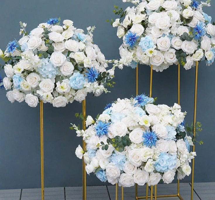 WeddingStory Shop 60x40cm table flower Blue Table Centerpiece  Flower Ball 60cm 3/4