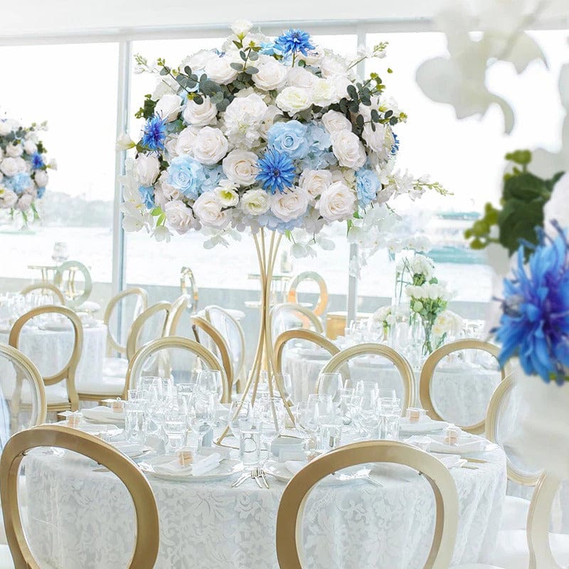 WeddingStory Shop 60x40cm table flower Blue Table Centerpiece  Flower Ball 60cm 3/4