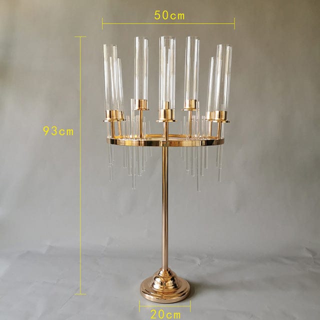 WeddingStory Shop Wedding Ceremony Supplies 4pcs 9 Heads Metal Candlestick Holders Stands
