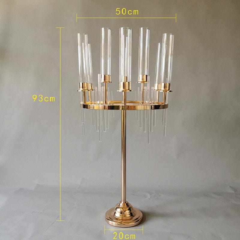 WeddingStory Shop Wedding Ceremony Supplies 4pcs 9 Heads Metal Candlestick Holders Stands