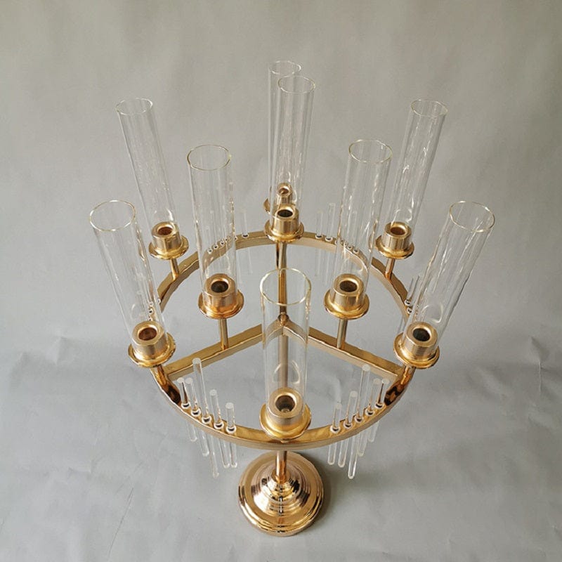 WeddingStory Shop Wedding Ceremony Supplies 4pcs 9 Heads Metal Candlestick Holders Stands