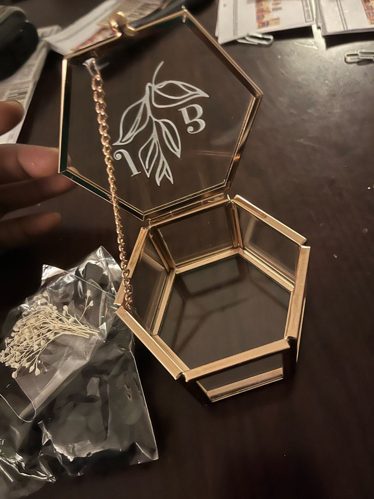 WeddingStory Shop Wedding Favors Custom Engraved Glass Wedding Ring Box