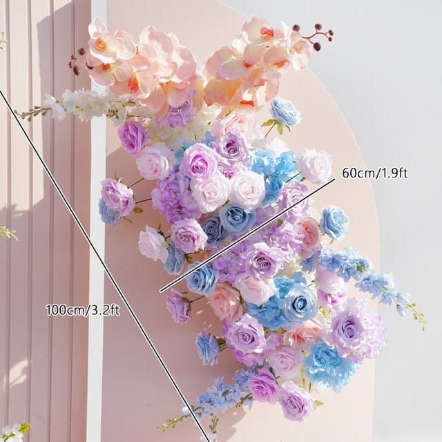 WeddingStory Shop Pink Blue Purple roses flower arrangement