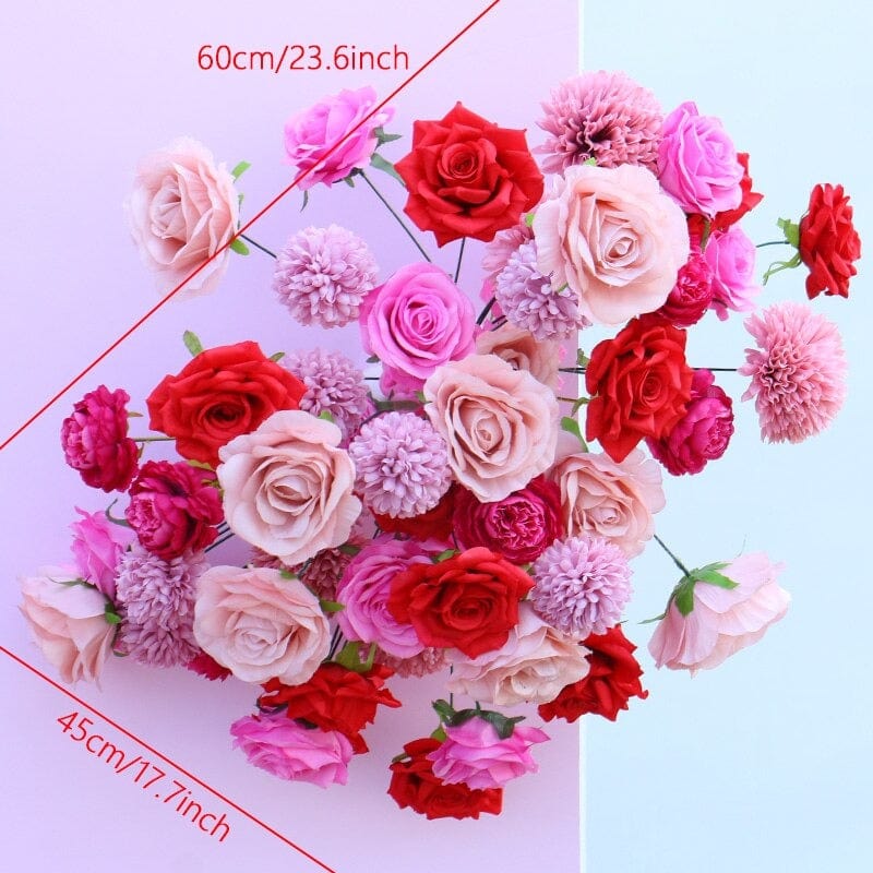 WeddingStory Shop Flowers Deep pink 60x45cm Flower Decorative Arrangement roses
