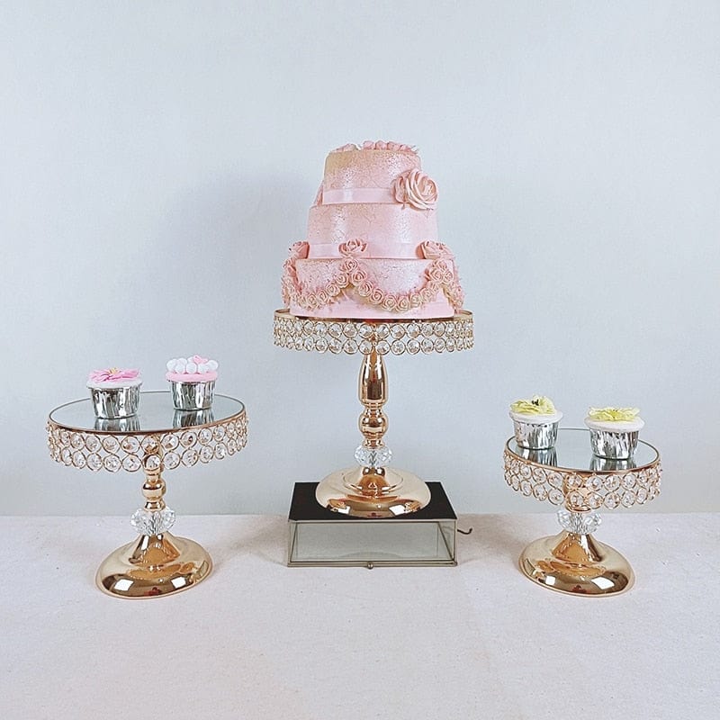 WeddingStory Shop 3pcs in set European dessert Mirror Cake Stand Set