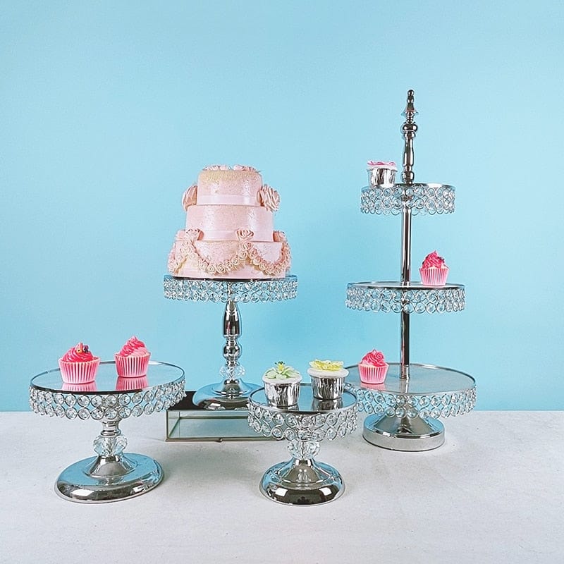 WeddingStory Shop 4pcs in set European dessert Mirror Cake Stand Set