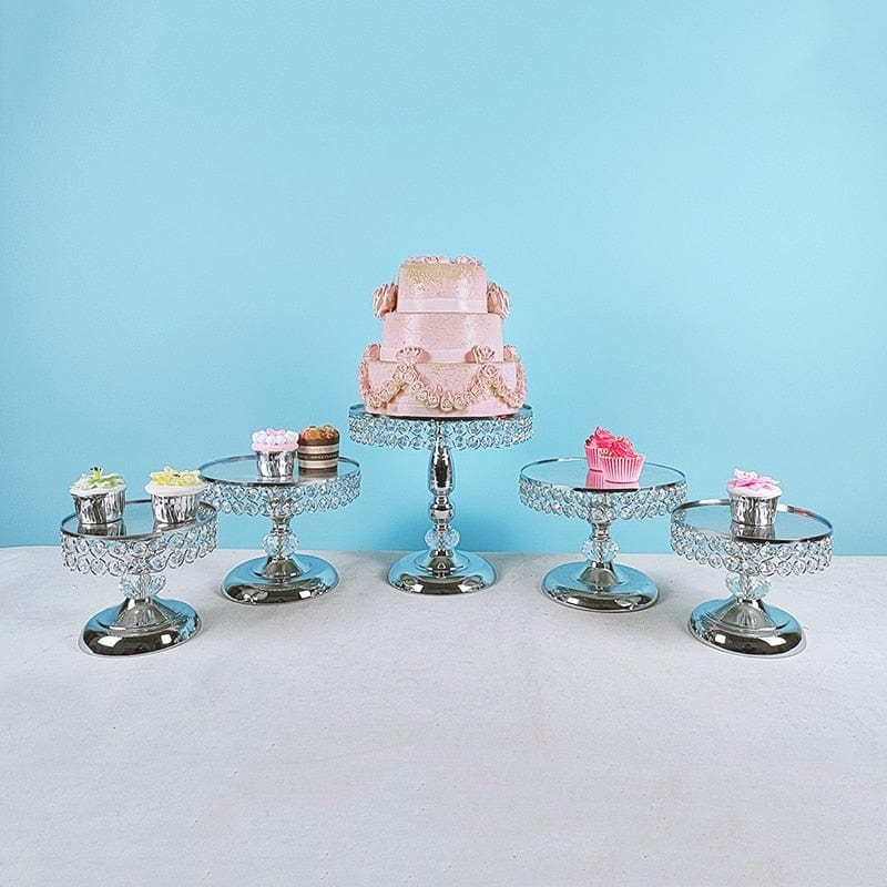WeddingStory Shop 5pcs in set Mirror Cake Stand Set