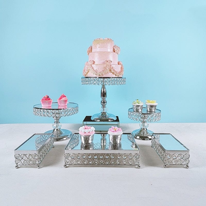 WeddingStory Shop 6pcs in set-1 European dessert Mirror Cake Stand Set