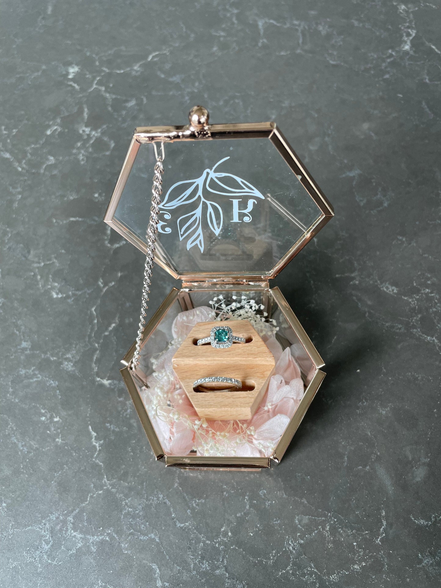WeddingStory Shop Wedding Favors Custom Engraved Glass Wedding Ring Box