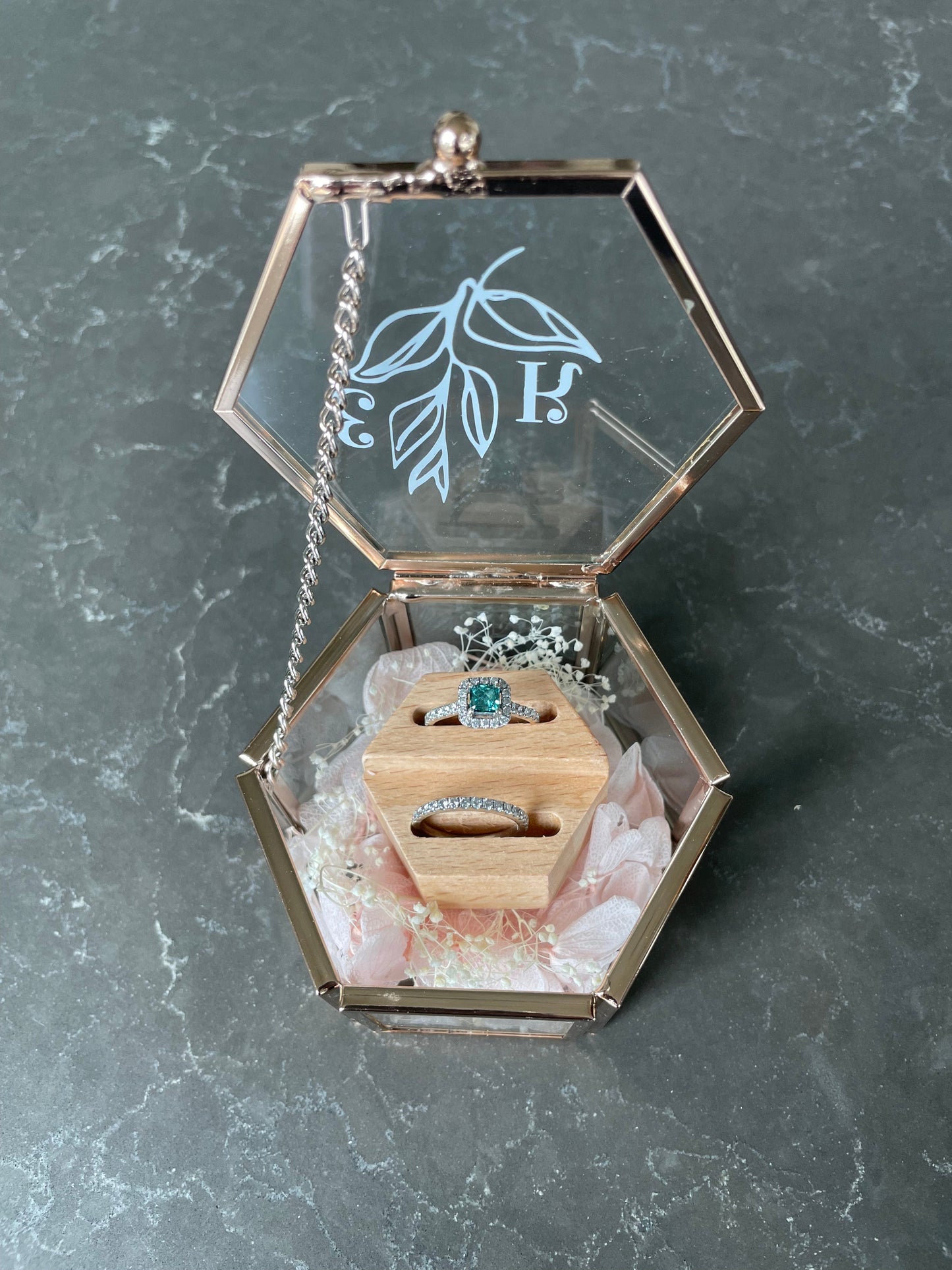 WeddingStory Shop Wedding Favors Custom Engraved Glass Wedding Ring Box