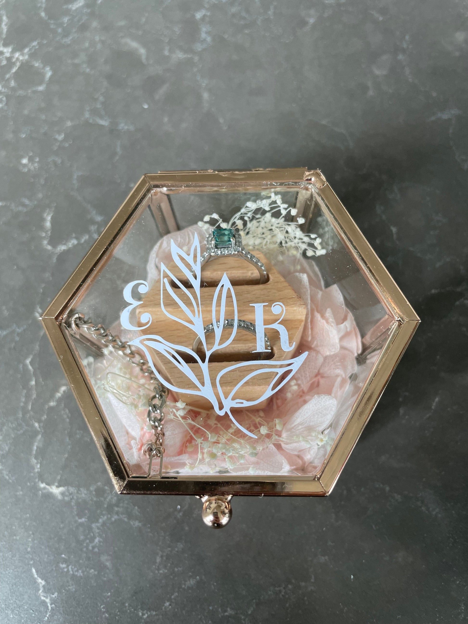 WeddingStory Shop Wedding Favors Custom Engraved Glass Wedding Ring Box