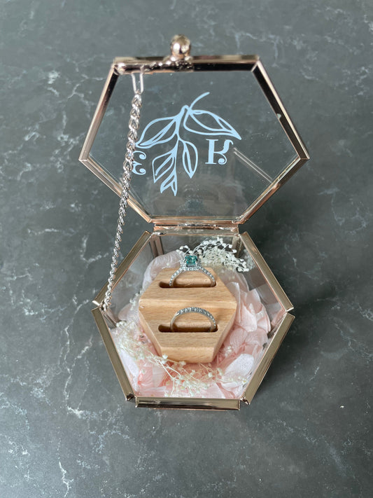 WeddingStory Shop Wedding Favors Custom Engraved Glass Wedding Ring Box