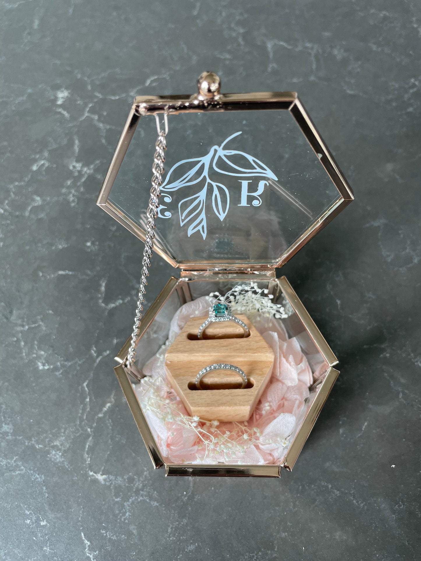 WeddingStory Shop Wedding Favors Custom Engraved Glass Wedding Ring Box
