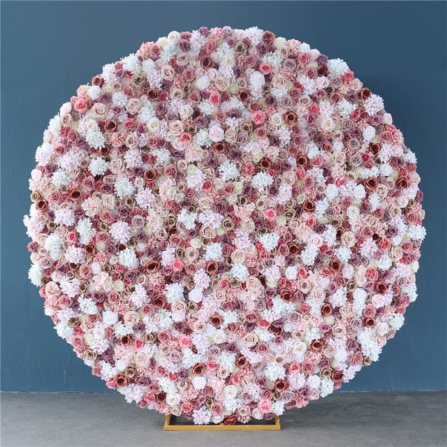 WeddingStory Shop 2.2 m (7.2ft) / 1 Round flower wall Arch and decorative flowers