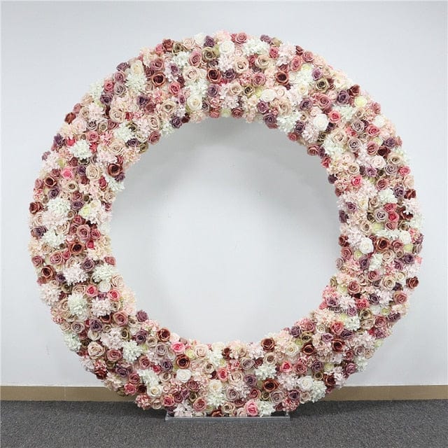 WeddingStory Shop 2m(6.56ft) / 2 Round flower wall Arch and decorative flowers