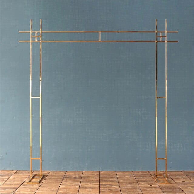 WeddingStory Shop Shiny metal Double Pole Arch