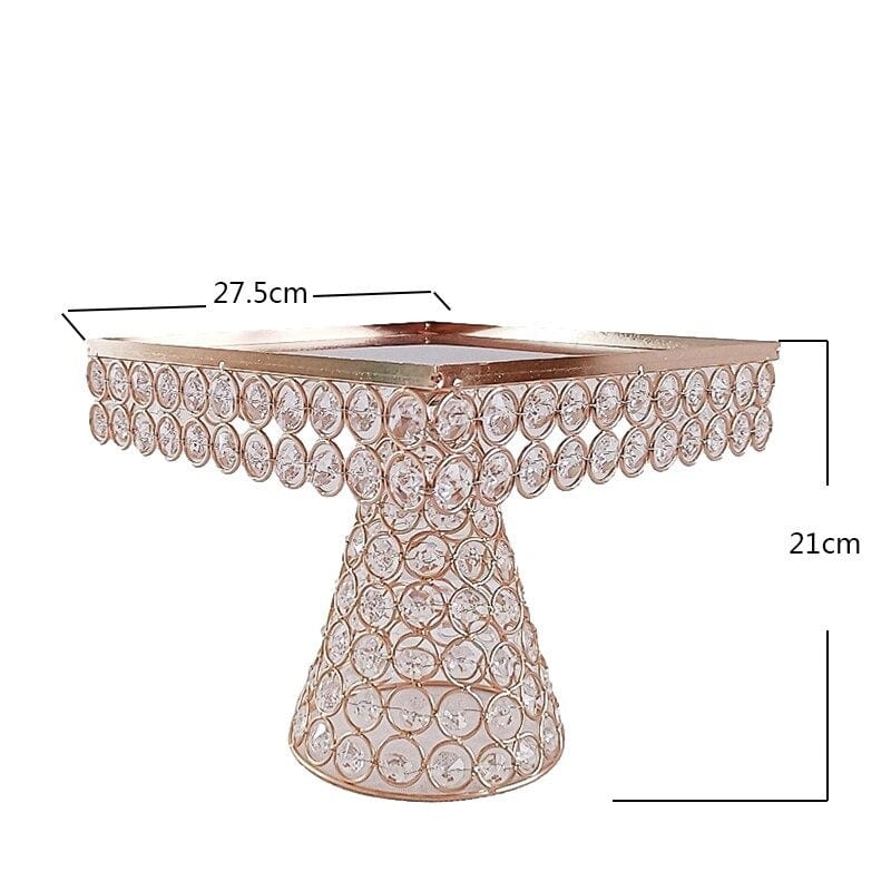 WeddingStory Shop Large Square Crystal Cake Stand