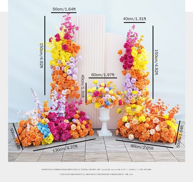WeddingStory Shop Multicolor Artificial Flower Arch Decor