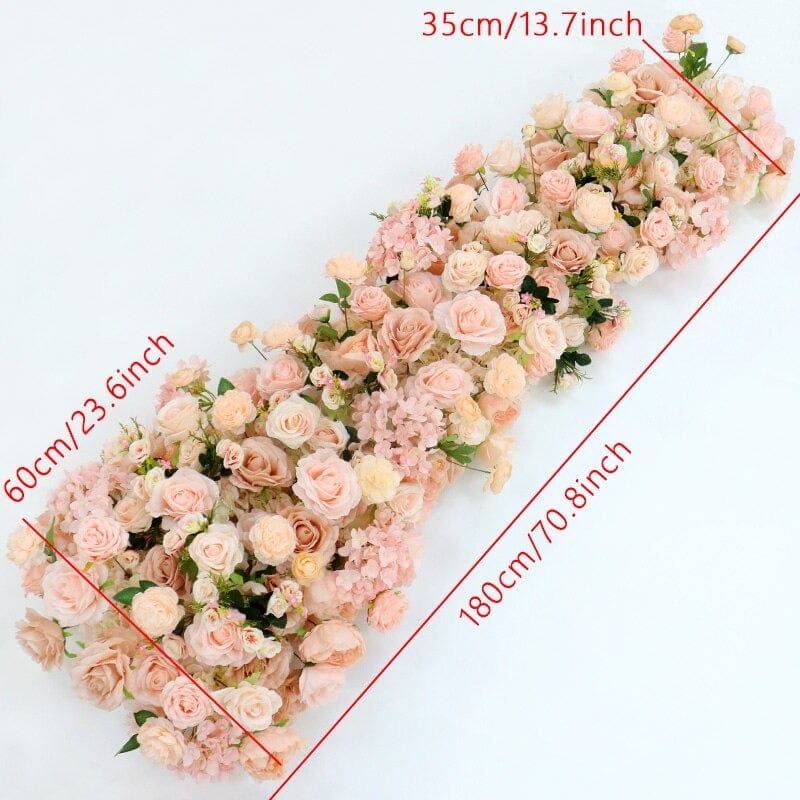 WeddingStory Shop Flowers 180 cm / 70.8 flower runner pink Floral decorations for the event