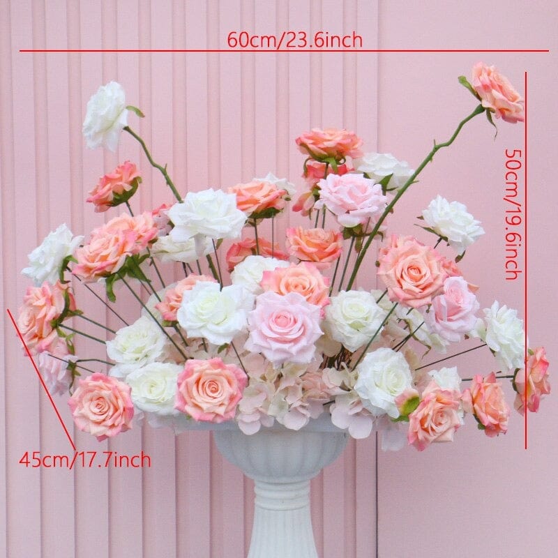 WeddingStory Shop Flowers Pink 60x45cm Flower Decorative Arrangement roses
