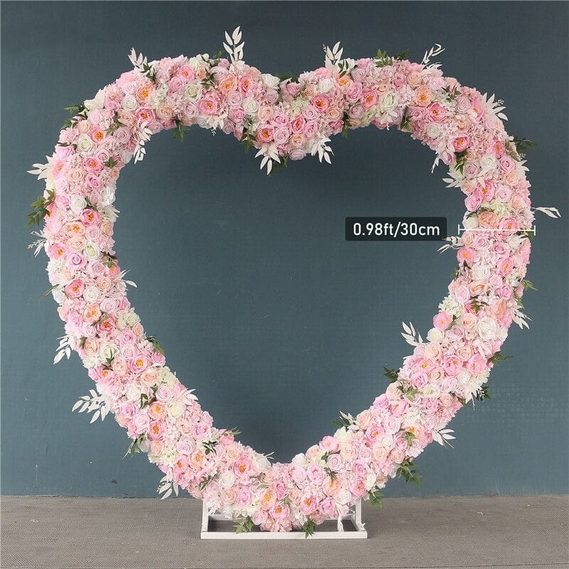 WeddingStory Shop Wedding Ceremony Supplies Pink Flower with Arch Wedding  iron heart-shaped background arch