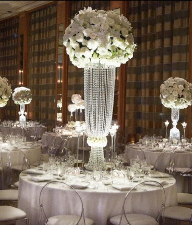 WeddingStory Shop about 12day delivery / 98x28x24cm 2PCS 38 inches Tall Clear Crystal Flower Stand2PCS 38 inches Tall Clear Crystal Flower Stand 
