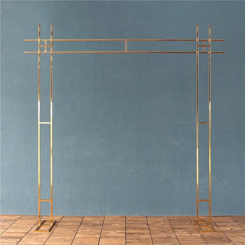 WeddingStory Shop Shiny metal Double Pole Arch
