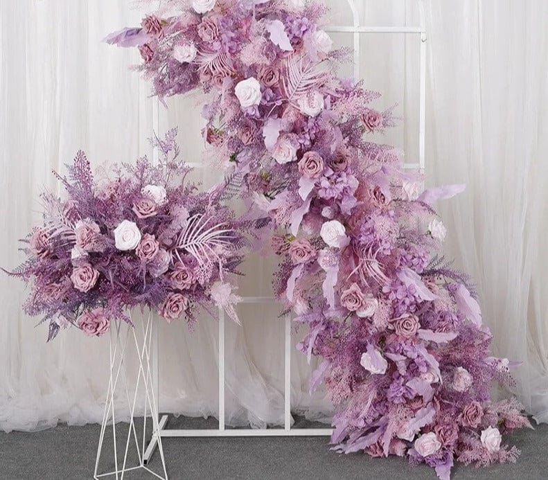 WeddingStory Shop Luxury Purple Rose  Flower Row Arrangement