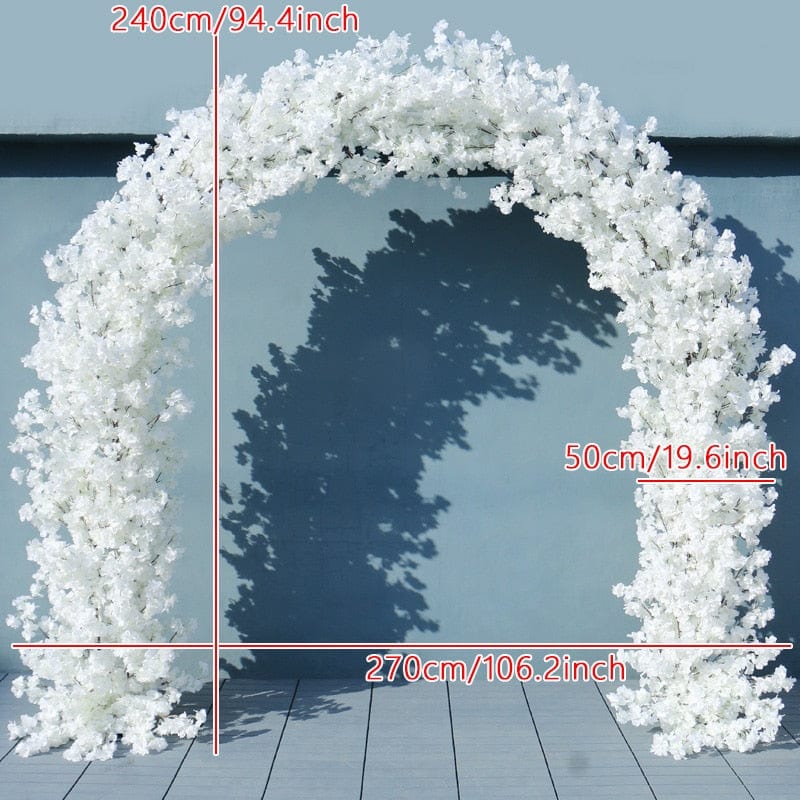 WeddingStory Shop 2.7x2.4m arch set Heart Moon Shape Arch collection with flowers