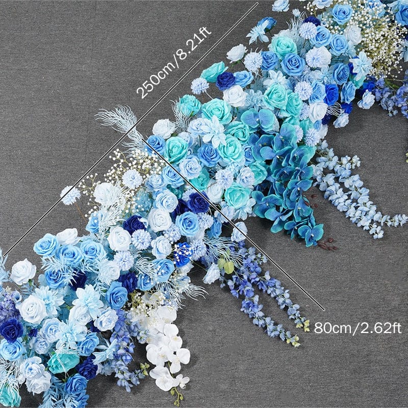 WeddingStory Shop 250x80cm flower ball Baby breath blue Wedding Backdrop flowers
