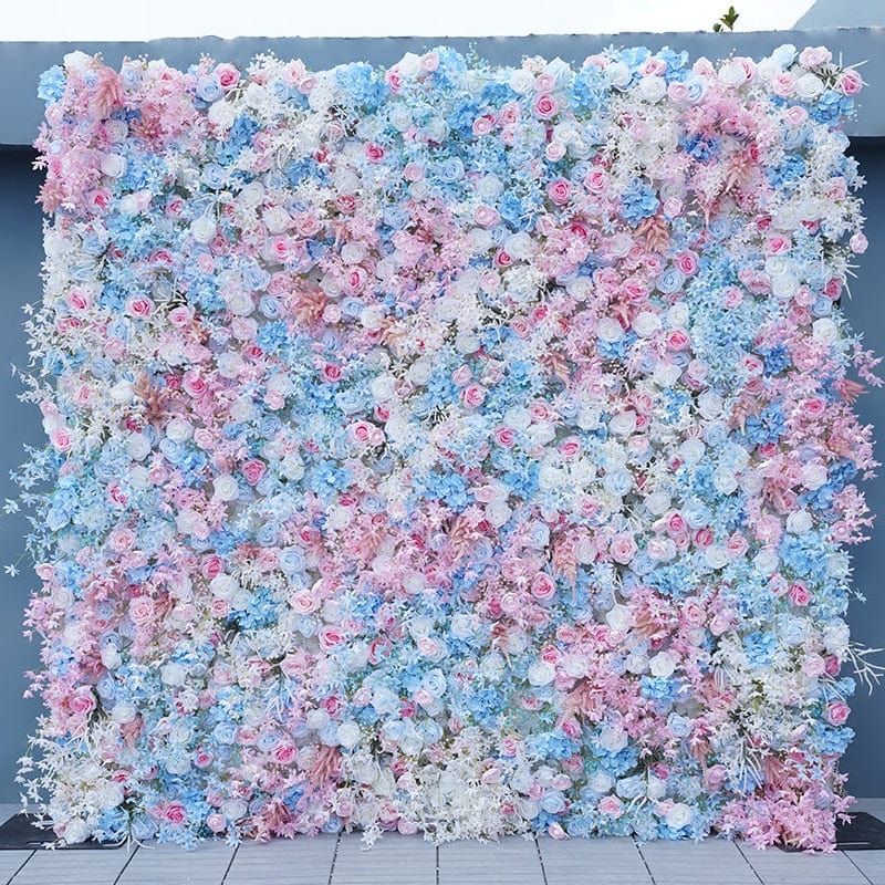 WeddingStory Shop 1.5x1.5M (4.9x4.9ft) / Colorful flower wall Colorful Rose Cherry Blossom 5D Flower Wall