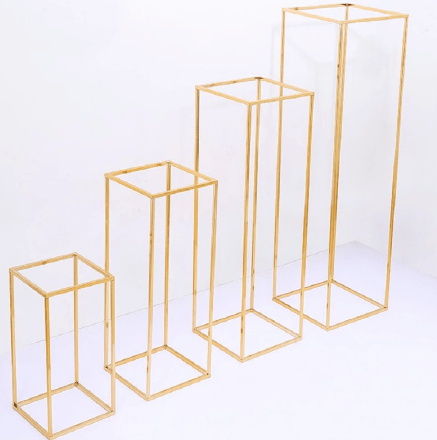 WeddingStory Shop Gold  Floor Column Vases Wedding Centerpiece 10 pcs