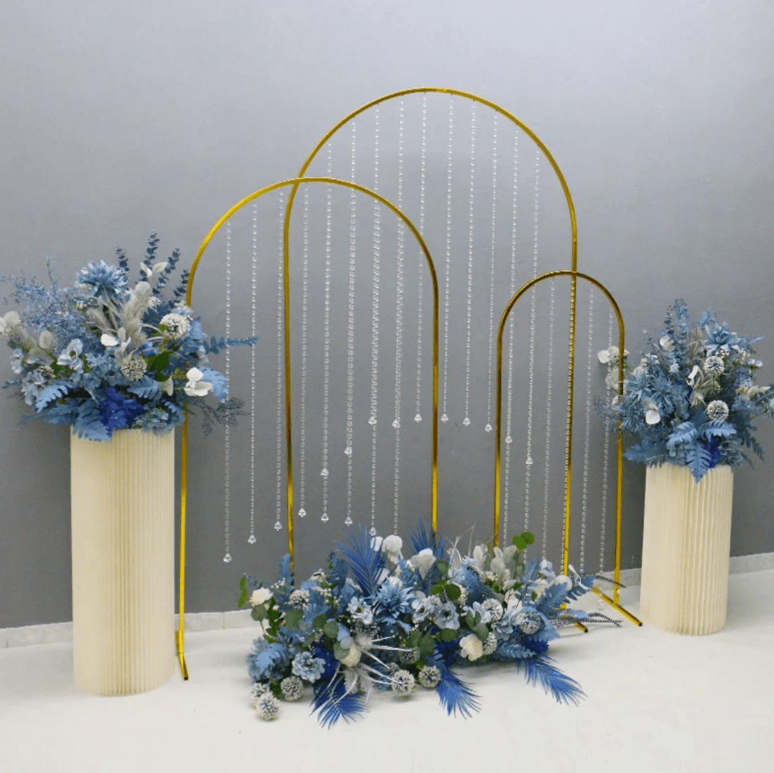 Metal Gold Arch with crystals wedding decoration event
