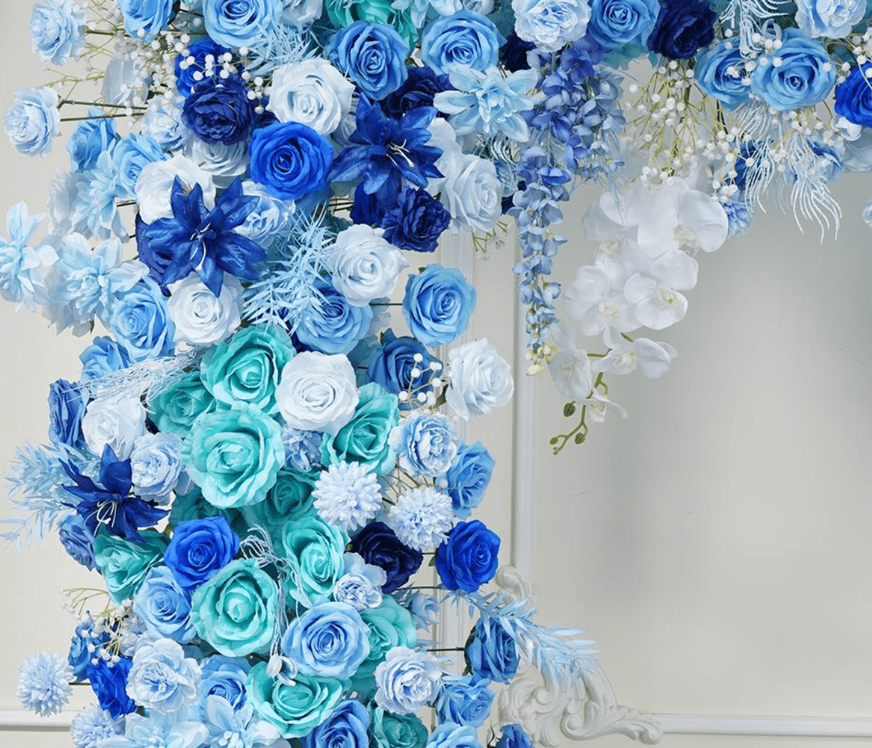 WeddingStory Shop Baby breath blue Wedding Backdrop flowers