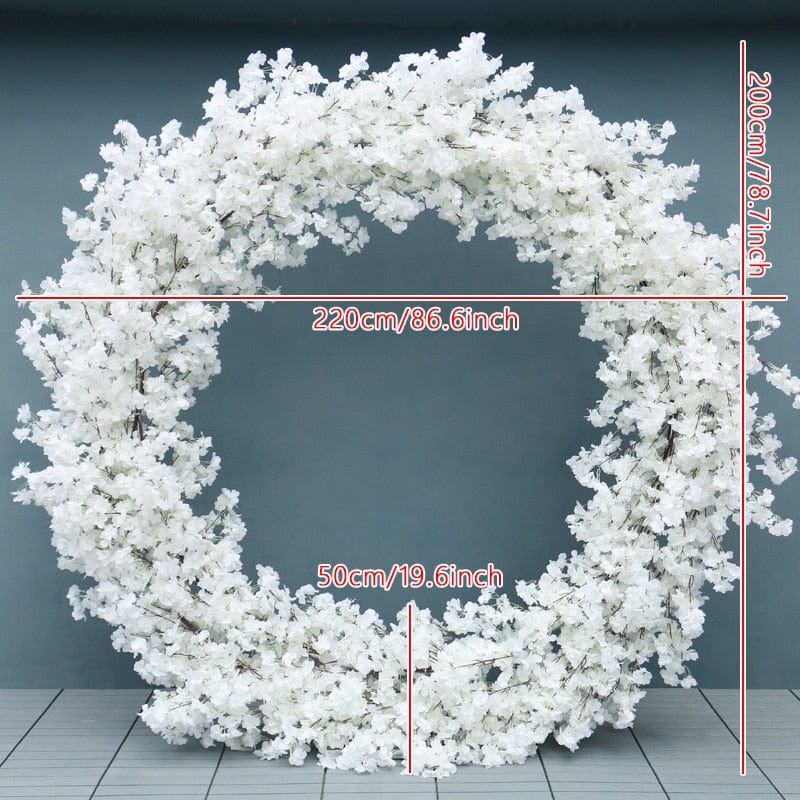 WeddingStory Shop 2m circle arch set Heart Moon Shape Arch collection with flowers