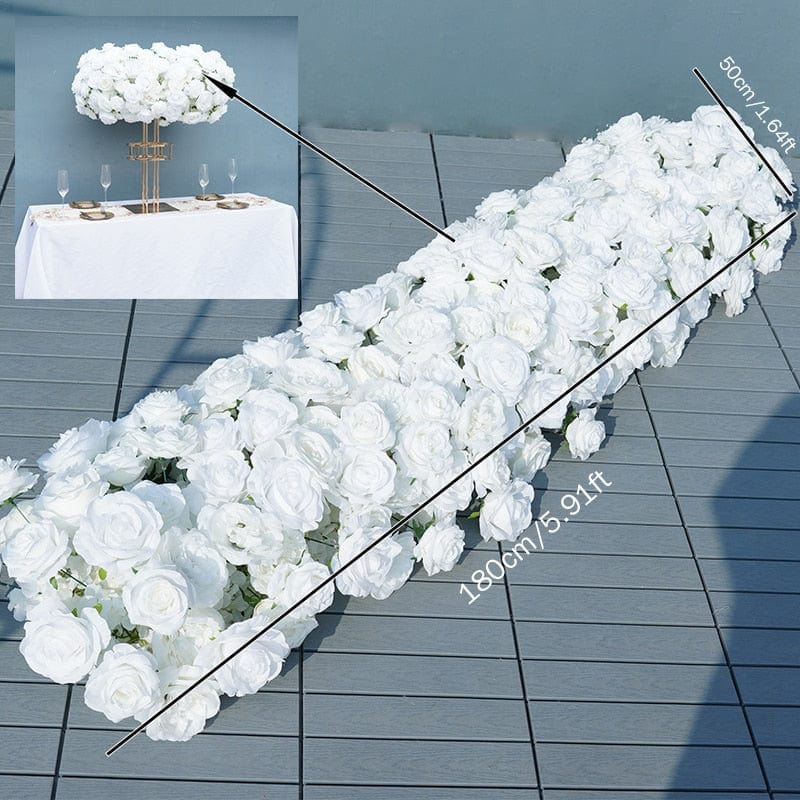 WeddingStory Shop 180x50cm flower row Floral Arrangement Hovering cloud table centerpiece