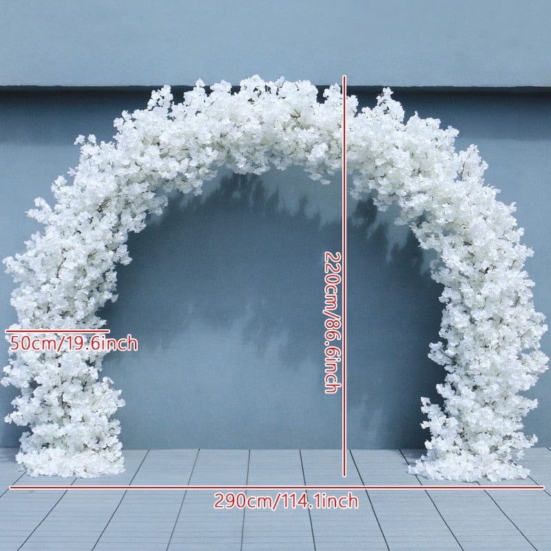 WeddingStory Shop 2.2x2.9m arch set Heart Moon Shape Arch collection with flowers