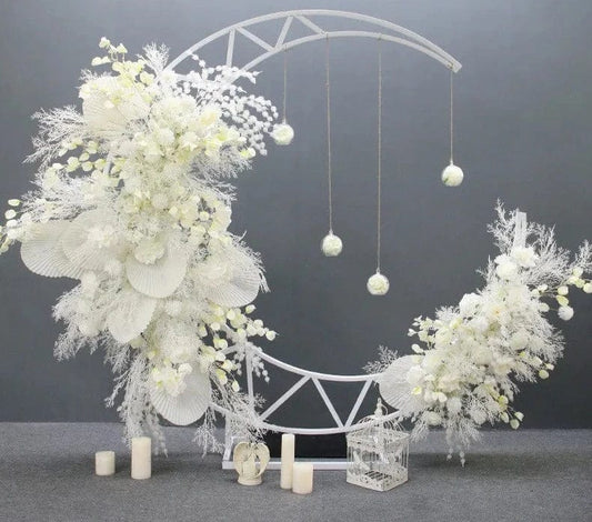 WeddingStory Shop White Arch Flower Backdrop Flowers