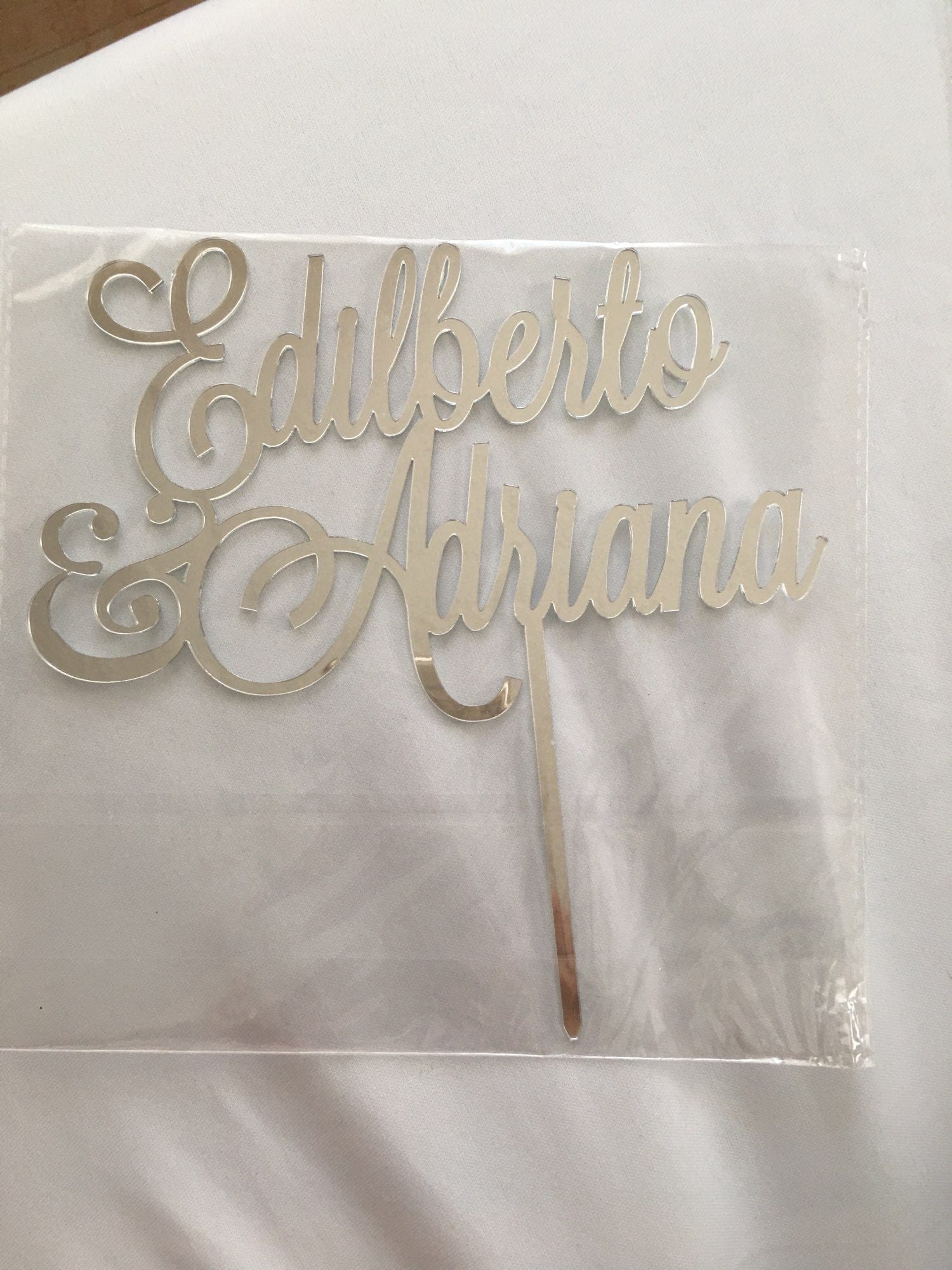 WeddingStory Shop Personalized Wedding Cake Topper with NAMES