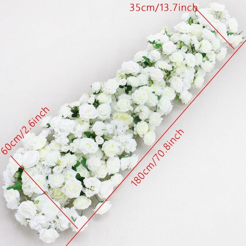 WeddingStory Shop Flowers 180 cm / 70.8 flower runner white Floral decorations for the event