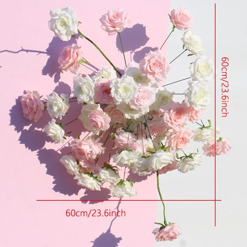 WeddingStory Shop Flowers White pink 60x60cm Flower Decorative Arrangement roses