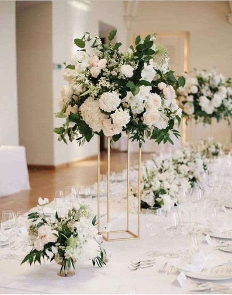 WeddingStory Shop Gold  Floor Column Vases Wedding Centerpiece 10 pcs