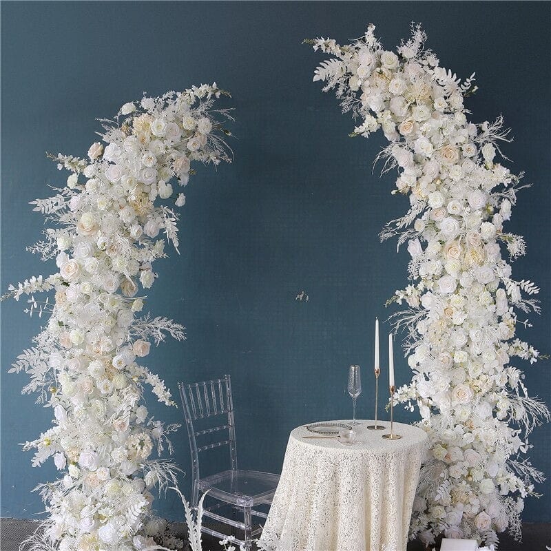 WeddingStory Shop Floral Arch with stand and Flowers 7.2 FT/8.5 FT