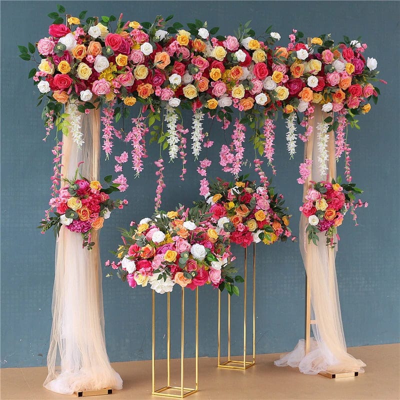 WeddingStory Shop Event Arch decoration roses flower row