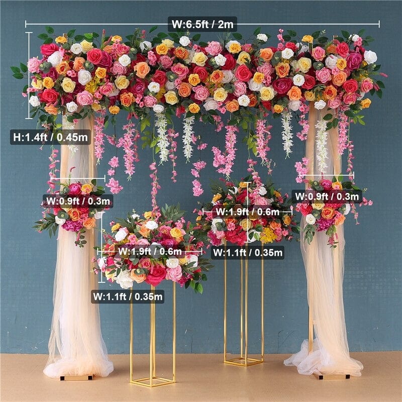 WeddingStory Shop Event Arch decoration roses flower row