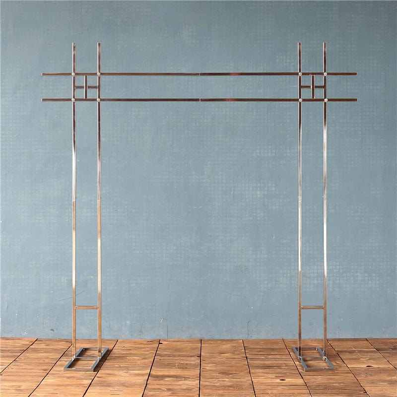 WeddingStory Shop Shiny metal Double Pole Arch