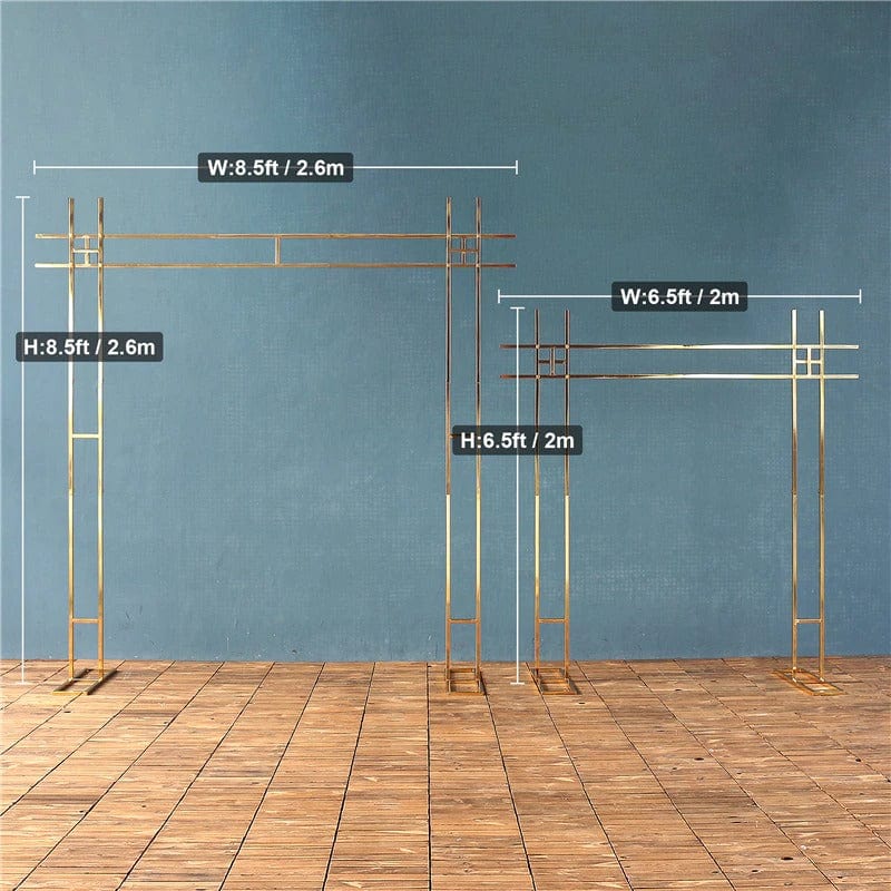 WeddingStory Shop Shiny metal Double Pole Arch
