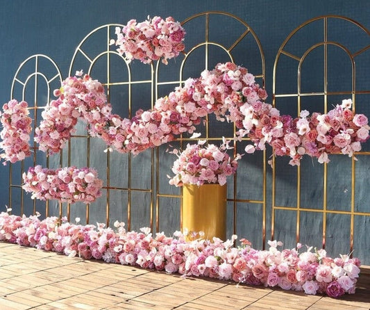 WeddingStory Shop Wedding Ceremony Supplies Floral pink decoration arrangement row for Arch
