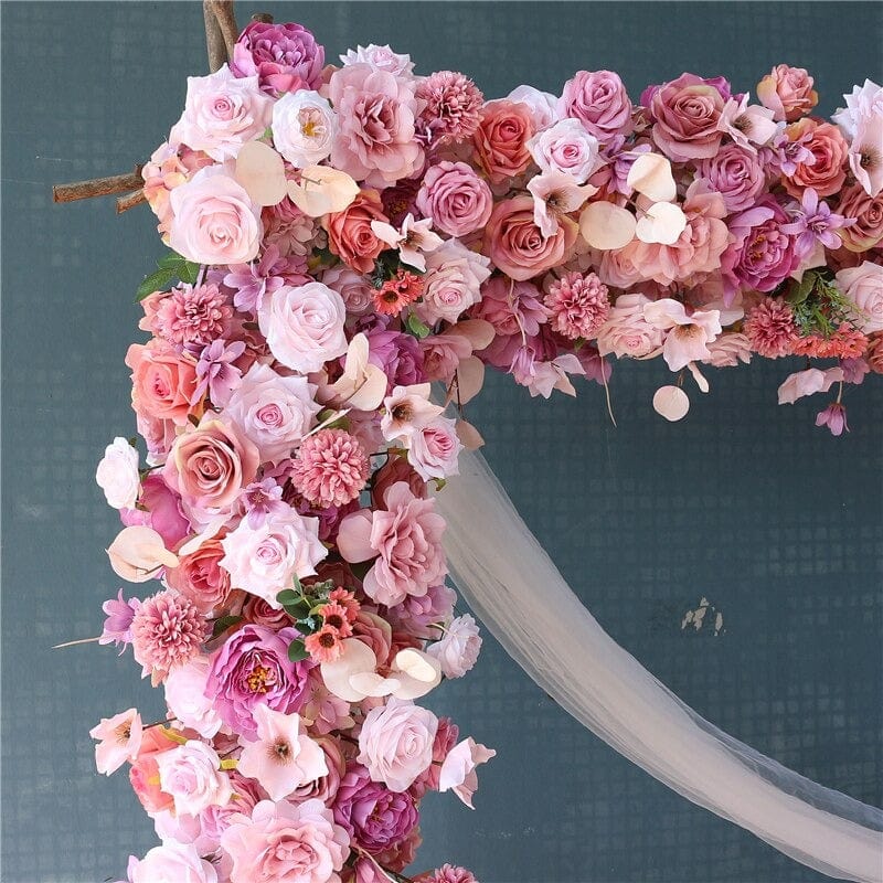WeddingStory Shop Wedding Ceremony Supplies Floral pink decoration arrangement row for Arch