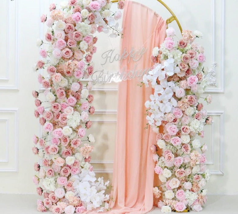 WeddingStory Shop Luxury White Orchid Hydrangea Pink Rose Floral Arrangement